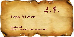 Lepp Vivien névjegykártya